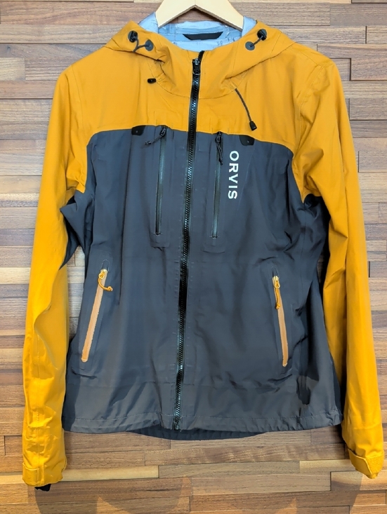 Orvis Jackets & Blazers - Orvis Women's Small Yellow and Gray Hooded Rain Jacket